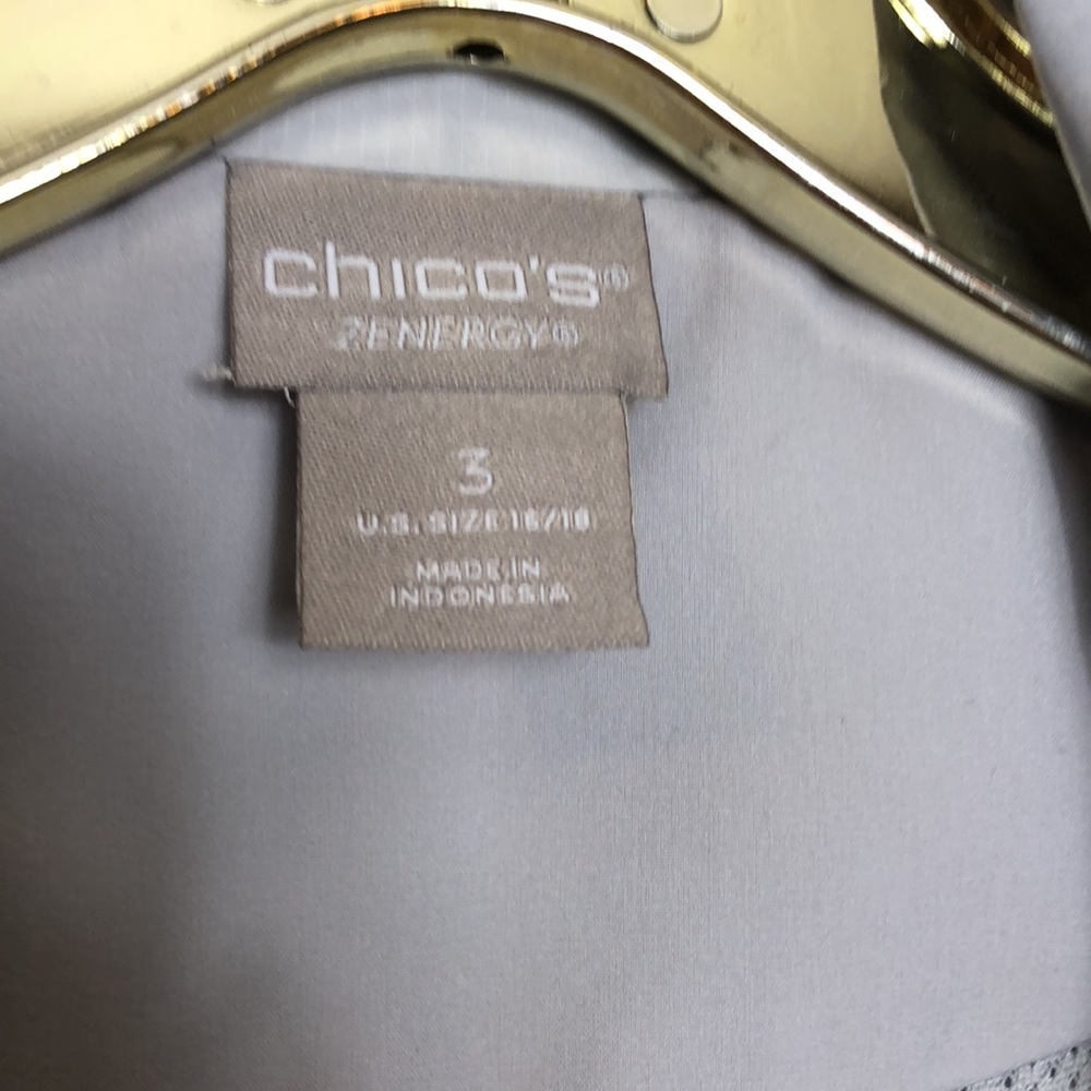 Chico’s Cammo Pattern Gray Lightweight Long Sleev… - image 3